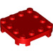 LEGO Red Plate 4 x 4 x 0.7 with Rounded Corners and Empty Middle (66792)