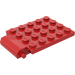 LEGO Red Plate 4 x 5 Trap Door Curved Hinge (30042)