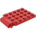 LEGO Rood Plaat 4 x 5 Trap Deur Gebogen scharnier (30042)
