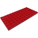 LEGO Red Plate 6 x 12 (3028)