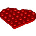 LEGO Red Plate 6 x 6 Round Heart (46342)