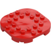 LEGO Rosso Piastra 6 x 6 x 0.7 Rotondo Semicircle (66789)