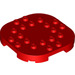LEGO Red Plate 6 x 6 x 0.7 Round Semicircle (66789)