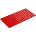 LEGO Rood Plaat 8 x 16 (92438)