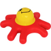 LEGO rot Primo Tier Seestern mit 8 Arme, Gelb Center und Gesicht