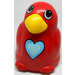 LEGO Red Primo Bird Child with light blue heart on chest
