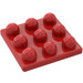 LEGO Rosso Primo Piastra 3 x 3 (31012)