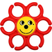 LEGO Red Primo Ring 7 Holes with smile in middle hole (31698)