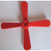 LEGO Red Propeller 4 Blade 13 Diameter with Studs