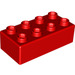 LEGO Red Quatro Brick 2 x 4 (48201)