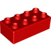 LEGO Rojo Quatro Ladrillo 2 x 4 (48201)