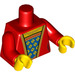 LEGO Rot Queen Minifigur Torso (973 / 88585)