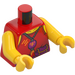 LEGO Rosso Rosso Son Minifigure Busto (973 / 76382)