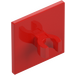 LEGO Rood Roadsign Clip-aan 2 x 2 Vierkant met open &#039;O&#039;-clip (15210 / 65673)