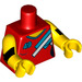 LEGO Rood Roller Derby Meisje Torso (973 / 88585)