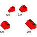 LEGO rot Roof Tiles 10163