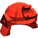 LEGO rot Samurai Helm mit Clip und Kurz Visier  (30175)
