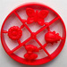 LEGO Red Scala Accessories Sprue with Bow, Flower, Butterfly and Beetle