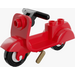 LEGO Red Scooter with Dark Tan Stand and Black Handlebars