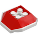 LEGO Rood Shell met Wit Onderkant (67013)