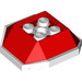 LEGO rouge Shell avec blanc Bas (67013)