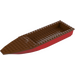 LEGO Red Ship Hull 8 x 28 x 3 with Reddish Brown Top (92709 / 92710)