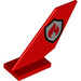 LEGO Rood Shuttle Staart 2 x 6 x 4 met Brand Badge logo (6239 / 93574)