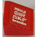 LEGO Red Slope 1 x 1 (31°) with &#039;MAHLE&#039;, &#039;OMR&#039;, &#039;SKF&#039; and &#039;brembo&#039; Left Sticker (50746)