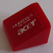 LEGO Red Slope 1 x 1 (31°) with &#039;MUBADALA&#039; and &#039;acer&#039; pattern Sticker (35338)