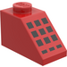 LEGO Rood Helling 1 x 2 (45°) met 9 + 3 Zwart Knoppen (3040 / 80614)