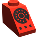 LEGO rot Steigung 1 x 2 (45°) mit Schwarz Rotary Phone (3040)