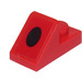 LEGO Red Slope 1 x 2 (45°) with Plate with Black Oval Sticker (15672)
