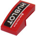 LEGO Red Slope 1 x 2 Curved with &#039;HUBLOT&#039; (Right) Sticker (11477)