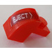 LEGO Red Slope 1 x 2 x 1.3 Curved with Plate with &quot;Eject&quot; Right Sticker (6091)