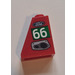LEGO Rood Helling 1 x 2 x 2 (65°) met &#039;66&#039;, Exhaust en Lucht Vent (Model Links) Sticker (60481)