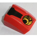 LEGO Red Slope 1 x 2 x 2 Curved with Black and Yellow Circles and Black Shape (Left) Sticker (30602)