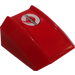 LEGO Red Slope 1 x 2 x 2 Curved with &quot;Vodafone&quot; (Right) Sticker (30602)