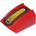 LEGO Red Slope 1 x 2 x 2 Curved with Yellow and Dark/Light Gray Pattern (30602)
