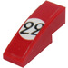 LEGO Rood Helling 1 x 3 Gebogen met &#039;22&#039; Sticker (50950)