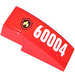 LEGO Red Slope 1 x 3 Curved with &#039;60004&#039; and Fire Logo Sticker (50950)