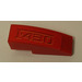 LEGO rouge Pente 1 x 3 Incurvé avec &#039;F430&#039; Autocollant (50950)