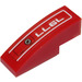 LEGO Red Slope 1 x 3 Curved with Handle Model Right Side Sticker (50950)