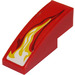 LEGO Red Slope 1 x 3 Curved with Right Side Flame Sticker (50950)