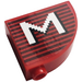 LEGO Red Slope 1 x 3 x 2 Curved with Letter &#039;M&#039; Sticker (33243)