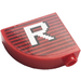 LEGO Red Slope 1 x 3 x 2 Curved with Letter &#039;R&#039; Sticker (33243)