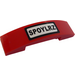 LEGO Rood Helling 1 x 4 Gebogen Dubbele met &quot;SPOYLRZ&quot; Sticker (93273)