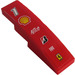 LEGO Red Slope 1 x 4 Curved with &quot;1&quot; Shell, &quot;Alice&quot; Sticker (11153)
