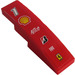 LEGO Rojo Con pendiente 1 x 4 Curvo con &quot;1&quot; Shell, &quot;Alice&quot; Pegatina (11153)