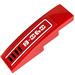 LEGO Rood Helling 1 x 4 Gebogen met &#039;8-060&#039; en Vents (Rechtsaf) Sticker (11153 / 61678)