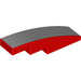 LEGO Red Slope 1 x 4 Curved with metal surface decoration (1518 / 11153)